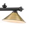 Z-Lite Cordon 3 Light Billiard, Matte Black & Rubbed Brass 2306-3MB-RB15 - alternate 4